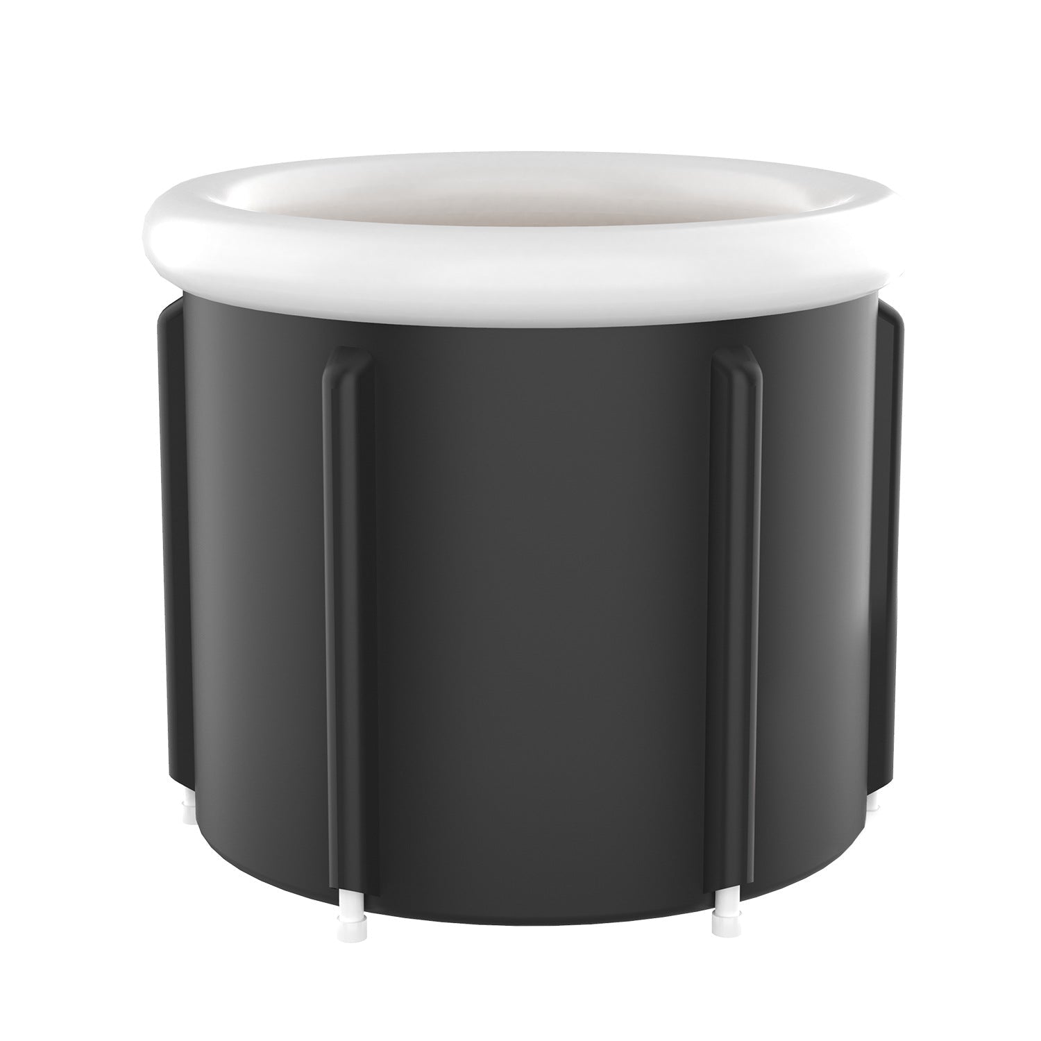 Black Ice Bath Bucket Large Household Foldable Bath Bucket PVC Padded SPA Bathtub